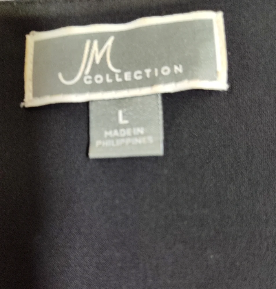 JM Collection Black and Lavender Blouse NWOT